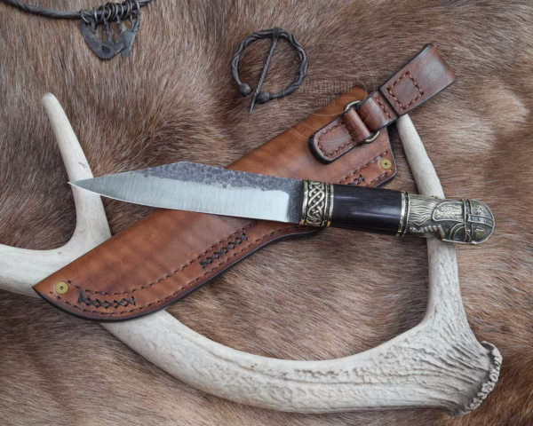 Handmade Viking Scramasax Knife – Authentic Scandinavian Seax Blade | High Carbon Steel | Norse Knife Gift for Men | Cross Miles Viking Seax - Image 6
