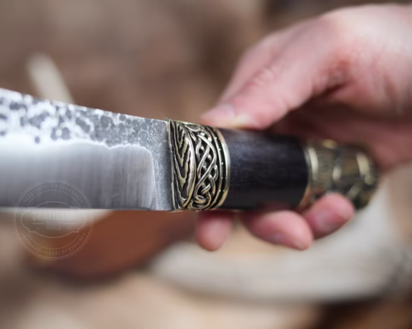 Handmade Viking Scramasax Knife – Authentic Scandinavian Seax Blade | High Carbon Steel | Norse Knife Gift for Men | Cross Miles Viking Seax - Image 3