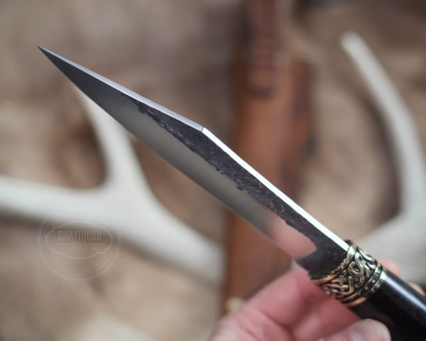 Handmade Viking Scramasax Knife – Authentic Scandinavian Seax Blade | High Carbon Steel | Norse Knife Gift for Men | Cross Miles Viking Seax - Image 2
