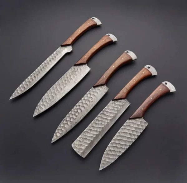 Edge Crafter™ Signature 5-Piece Damascus Knife Set - Image 3